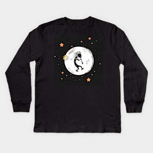 moon man Kids Long Sleeve T-Shirt